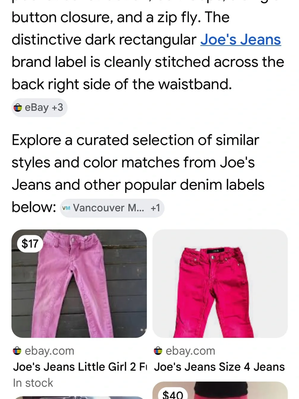 Joe's Jeans Kids Pink Straight-Leg corduroy pants